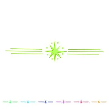 Cosmos celestial divider border vector cartoon graphic 스톡 일러스트