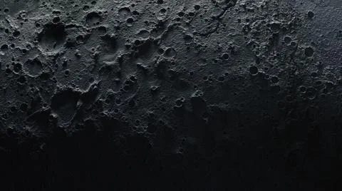 Cosmos concept. Flight over moon. Top view of the planet's surface. 3d Illust Ilustração Stock