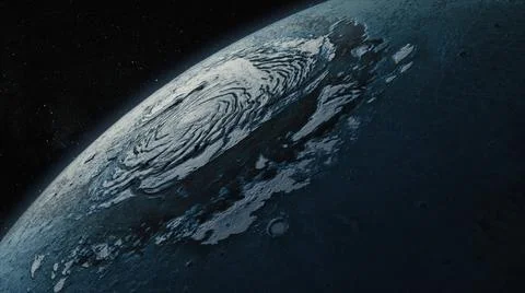Cosmos concept. Flight over moon. Top view of the planet's surface. 3d Illust 스톡 일러스트