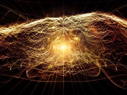 Cosmos of Digital Space. Stockillustratie