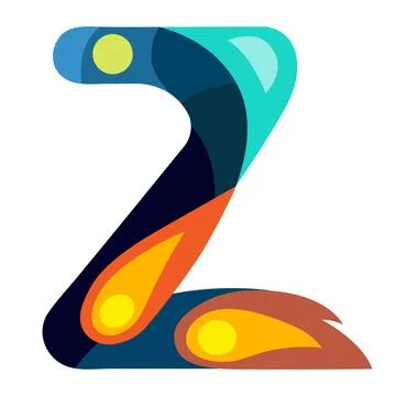 Cosmos effect alphabet letter vector illustration. Modern fantasy character. Stock Illustration