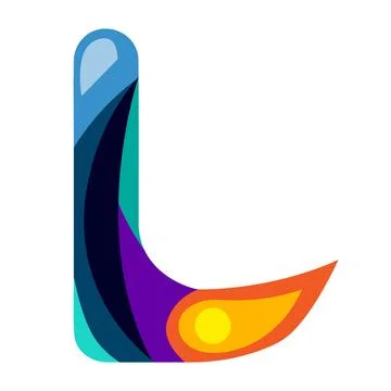 Cosmos effect alphabet letter vector illustration. Modern fantasy character. Stock Illustration