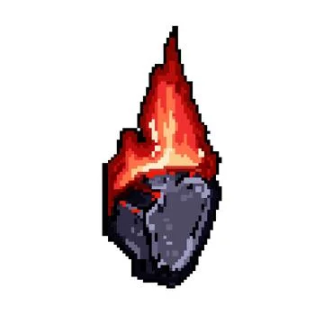 Cosmos falling meteor pixel art vector illustration Stock Illustration