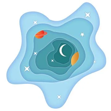 Cosmos of the planet. Illustrazione stock