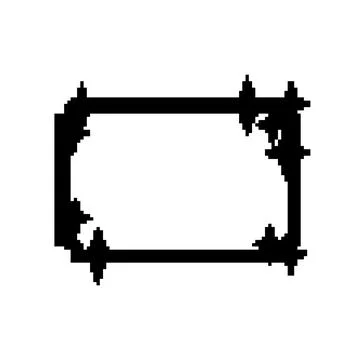 Cosmos starry frame pixel art vector illustration Stock Illustration