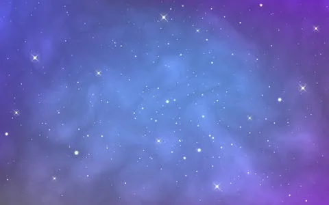 Cosmos violet texture. Deep space background. Milky way with glowing stars. C Stock Illustration