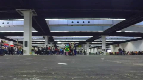 Cosplay Crowd Indoors Stock Footage 101053980