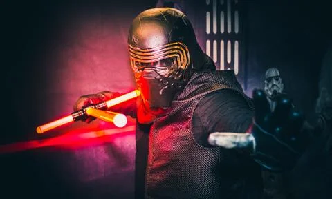 Cosplay as Kylo Ren from Star Wars Stock Photos