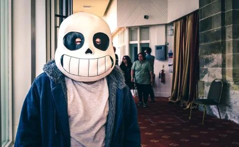 Cosplay as 'Sans' from 'Undertale. Stock Photos