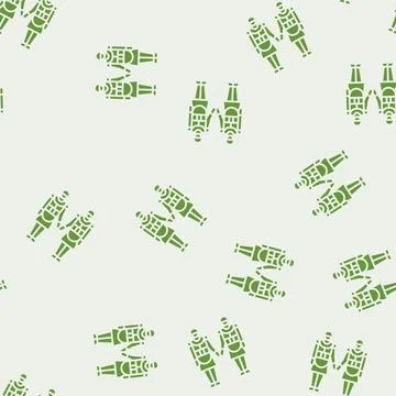 Cosplayer glyph seamless pattern Illustrazione stock