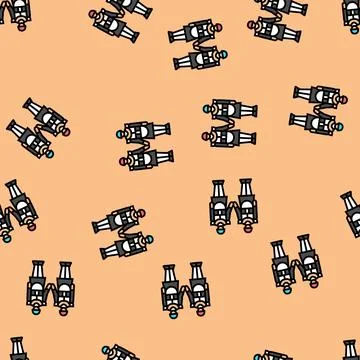 Cosplayer vector seamless pattern Illustrazione stock
