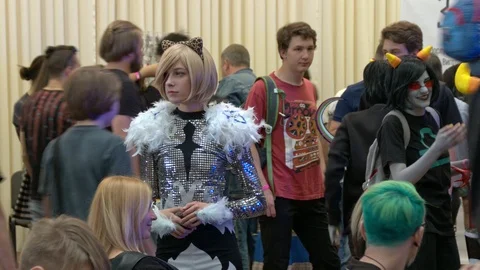 Cosplayers at Comic Con 库存影片 90134666