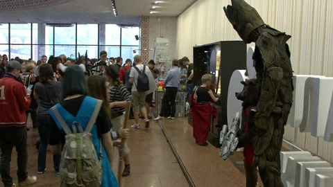 Cosplayers at Comic Con Stockbeeldmateriaal 90135181