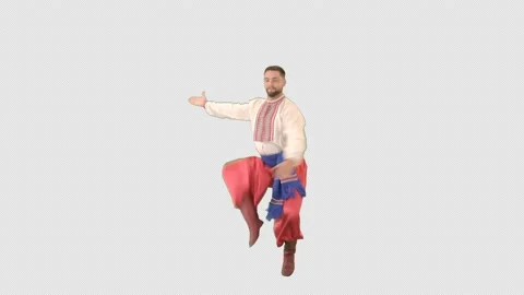 Cossack Dance Hopak by Ukrainian Man Stock Video Pond5