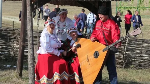 Cossack folklore group Video stock 80996884