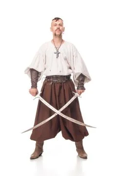 Cossack isolated 库存照片