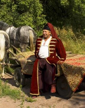 Cossack on a wagon.ukraine Stock Photos