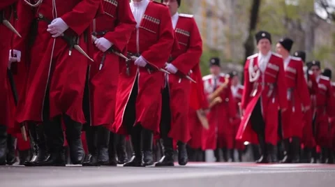 Cossacks marching Stock Footage 59937362
