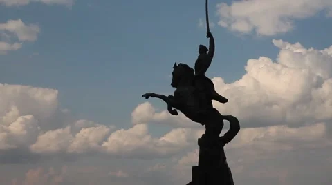 Cossacks monument Stock Footage 45856068