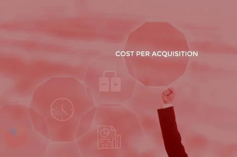Cost per acquisition concept Stock Photos