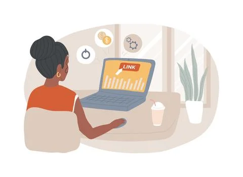Cost per acquisition isolated concept vector illustration. Ilustración de archivo