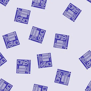 Cost analysis logistic manager glyph seamless pattern Stock Illustration