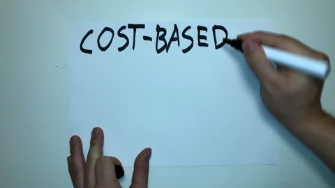 Cost-Based Pricing Business Terms Words Written on Paper 4K Presentation Stock Footage 115513410
