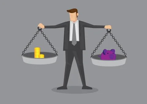 Cost-Benefit Analysis Vector Illustration Stock Illustration