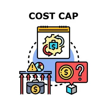 Cost cap concept managing budget expenses planning 스톡 일러스트