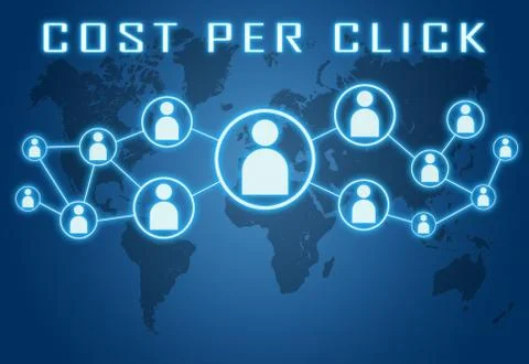 Cost per click Illustrazione stock