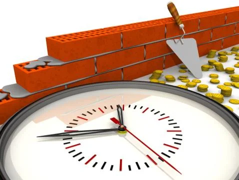 The cost of construction work 스톡 일러스트