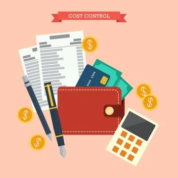 Cost control concept Stock Illustration