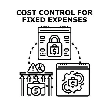 Cost control for fixed expenses management vector illustration Stock Illustration
