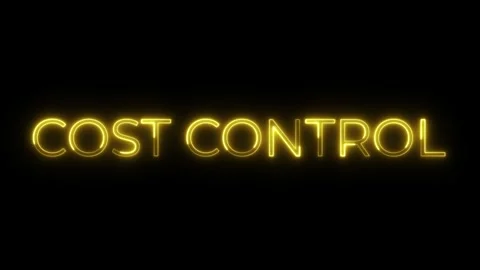 Cost Control Neon Text Animation Video stock 318339104