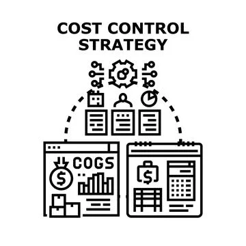 Cost control strategy planning reducing business expenses Stock Illustration