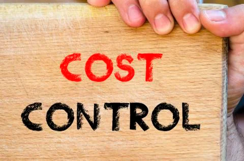 Cost control text concept Stock Photos