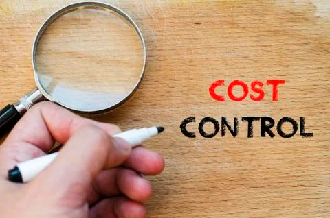 Cost control text concept Stock Photos