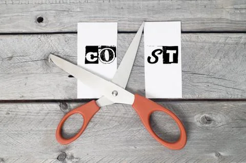 Cost cutting anonymously concept Stock Photos