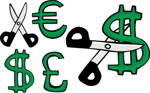 Cost-Cutting Stock Illustration