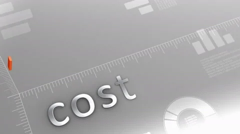 Cost decreasing chart, statistic and data Video stock 61403922