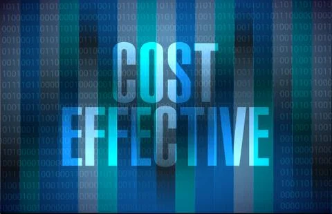 Cost effective binary sign concept 스톡 일러스트