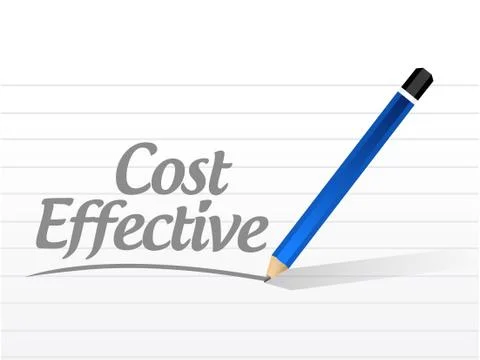 Cost effective message sign concept Stock Illustration