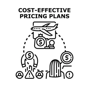 Cost effective pricing plans concept vector illustration Stockillustratie