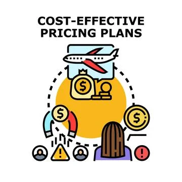 Cost effective pricing plans concept vector illustration Stock Illustration