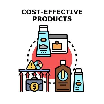 Cost effective products selection increasing sales value Stock Illustration