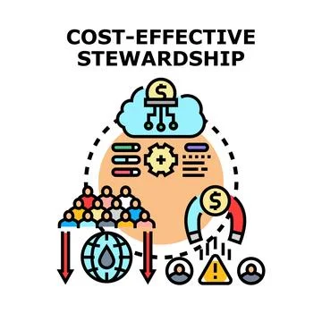 Cost effective stewardship optimizing resource management and impact Stock Illustration