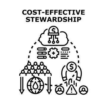 Cost effective stewardship optimizing resource management and impact Stock Illustration