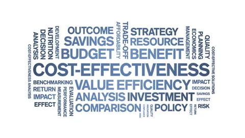 Cost-Effectiveness animated word cloud,animation tag kinetic typography loop. Stock Footage 317657724
