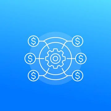 Cost efficiency icon Stock-Illustration