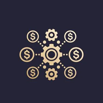 Cost efficiency, optimization Stock Illustration